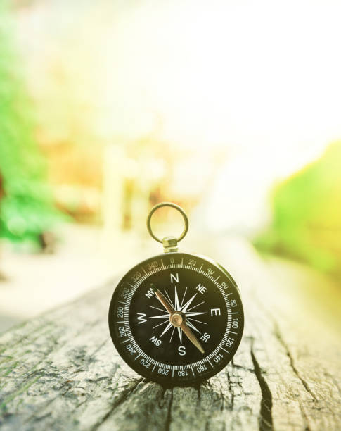 istock Compass on Old Wood in Sun Light Effice, Looking for a Better Future Concep 941412760