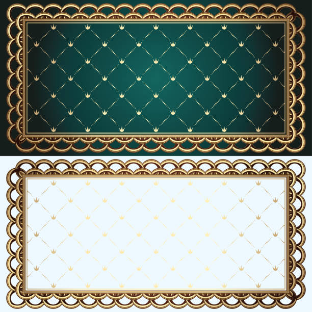 ゴールドフレームの装飾的な装飾 - victorian style frame picture frame wreath点のイラスト素材／クリップアート素材／マンガ素材／アイコン素材