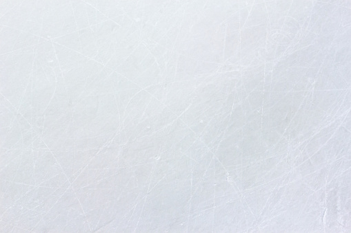 ice rink floor surface background and texture in winter time, ice hockey sport ground