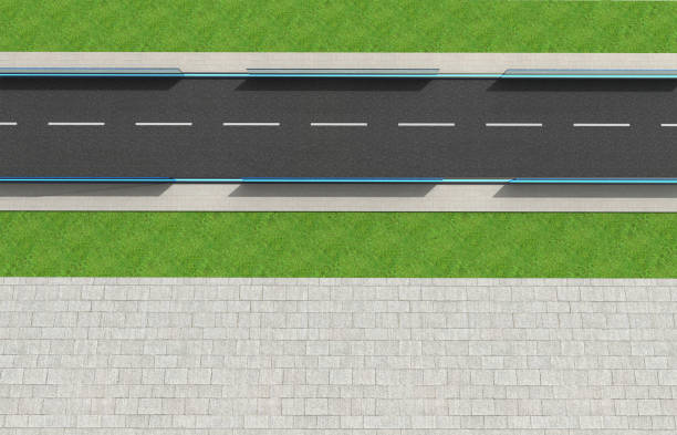 istock 3d Render road with tunnel and greenfield 941416956