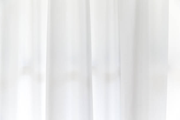 Curtains window decoration interior stock photo