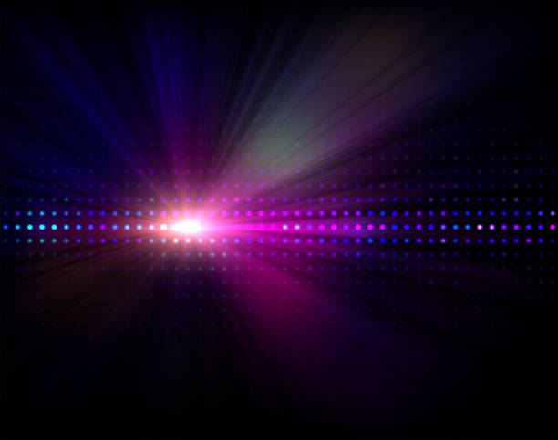 Vector Nightlife Background Vector abstract background with led display and light - rays nightclub stock illustrations
