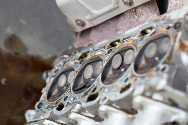 istock Engine parts in the garage. 941419398