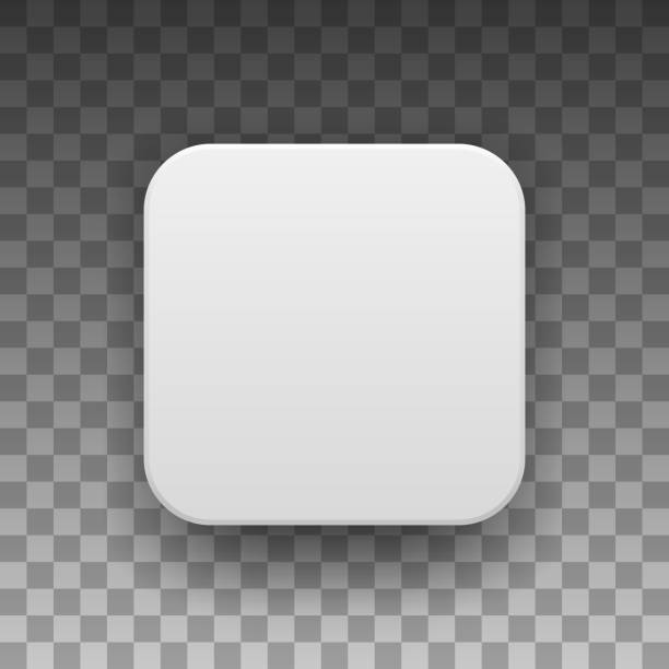 weiße leere app symbol schaltflächenvorlage - glänzend grafiken stock-grafiken, -clipart, -cartoons und -symbole