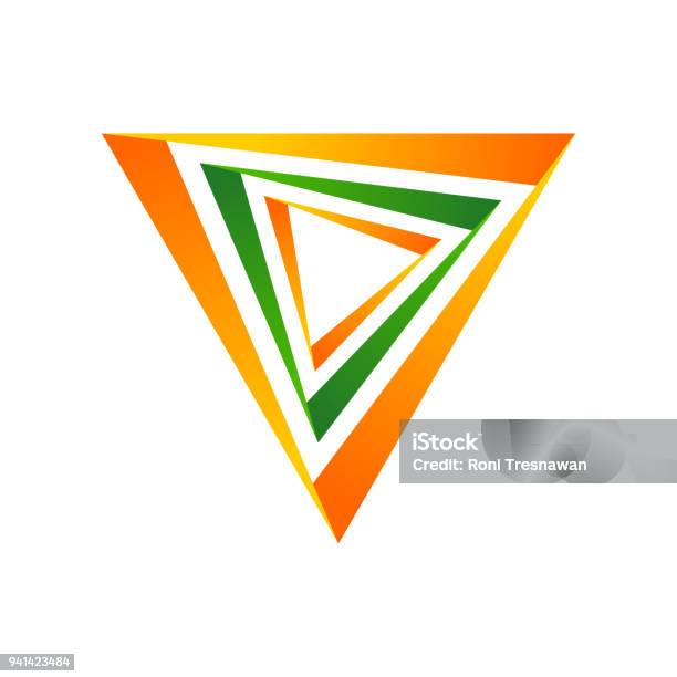 Multi Dimensions Triangle Symbol Design Stock Illustration - Download ...
