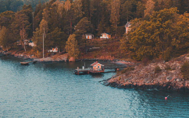 istock Shore with buildings in the Archipelago 941428276
