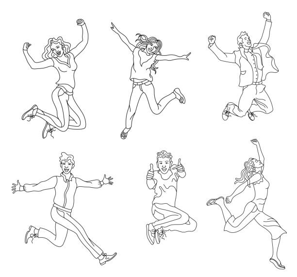 130 Animated Drawing Of An Excited Man Jumping Illustrations & Clip Art -  iStock