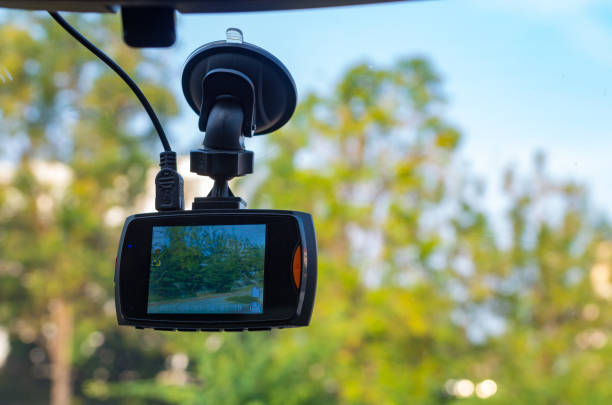 istock Camera recorder mounted in front of the vehicle. 941429010