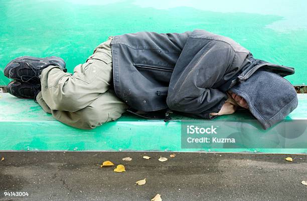 Hobo Stock Photo - Download Image Now - Bench, Homelessness, Men