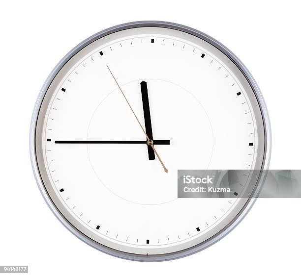 Orologio - Fotografie stock e altre immagini di Affari - Affari, Bianco, Cerchio