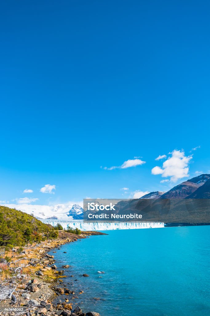 Panorama der Gletscher Perito Moreno in Patagonien - Lizenzfrei Abenteuer Stock-Foto