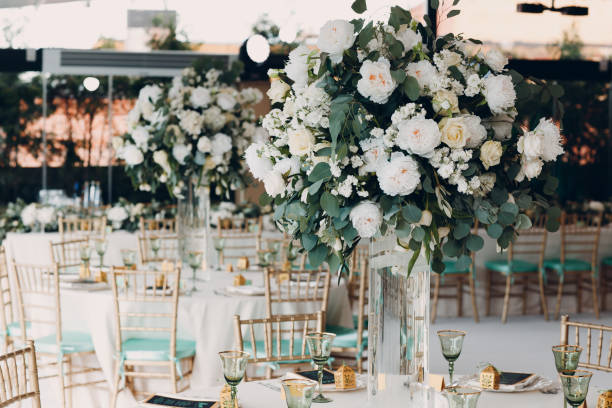 istock Wedding decor with white and green colors 941443730