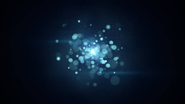 istock Circle blurred lights in center abstract background 941461750
