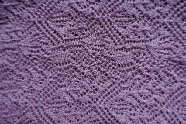 istock Top view of thin pink knitted lace 941462918