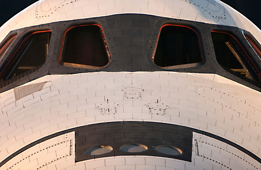 Space Shuttle on white background, spaceship 3D rendering