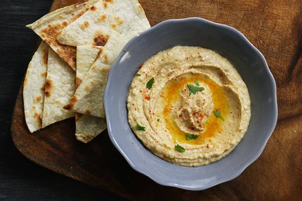 istock Hummus and Pita chips - An Arabic -Mediterranean Chickpea Tahina 941478568