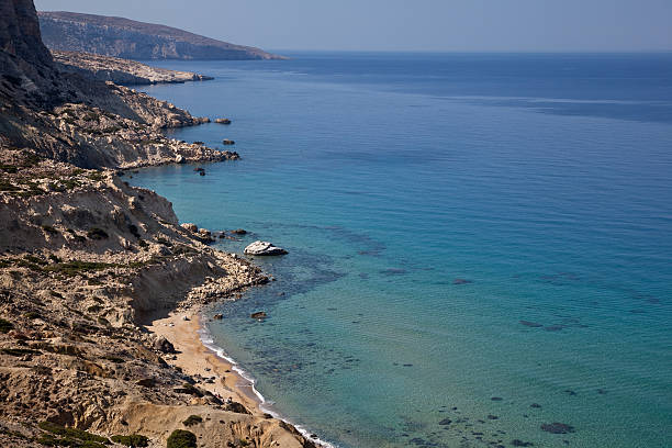 Southern coastline of Crete, Greece stock photo