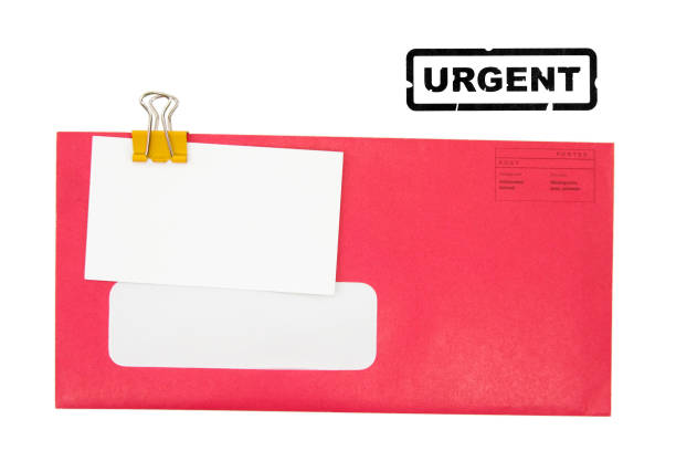 istock red envelope and blank business card 941485418