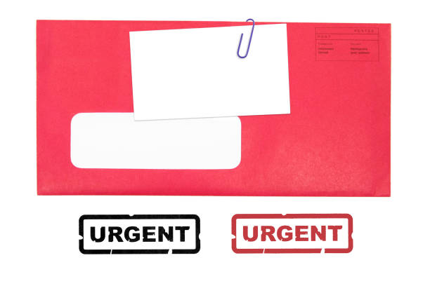 istock red envelope and blank business card 941485456