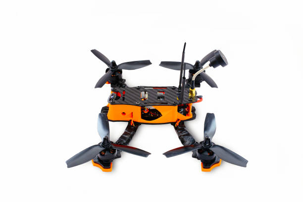 istock isolated drones racing FPV quadrocopter made of carbon black, drone ready for flight, stylish and modern hobby 941489132