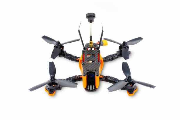 istock isolated drones racing FPV quadrocopter made of carbon black, drone ready for flight, stylish and modern hobby 941489158