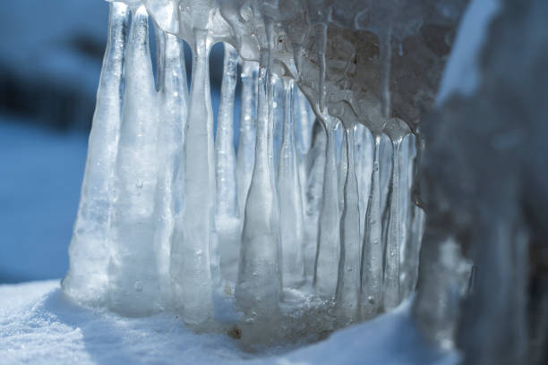 istock Frozwn water. Natural ice fragments, Latvia 941495198
