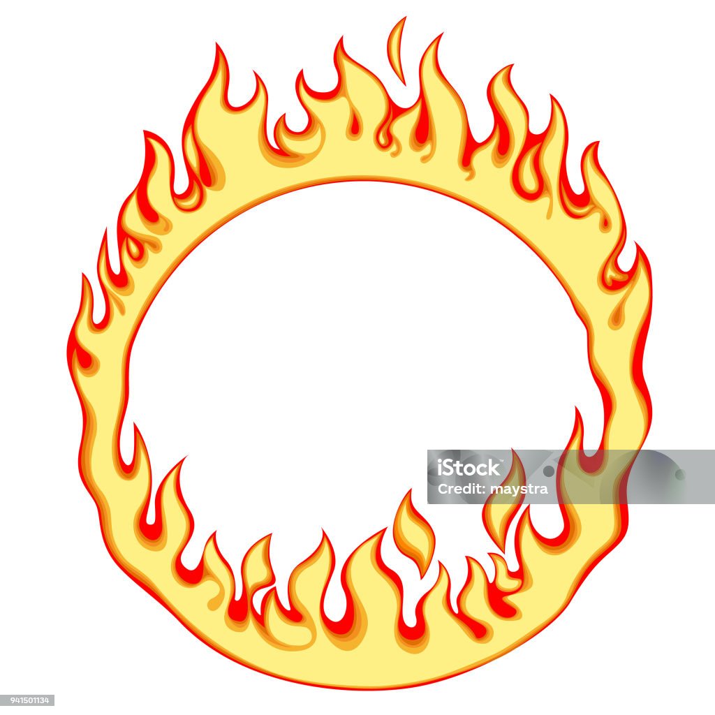 Fire Ring Abstract Fiery Ring Stock Illustration - Download Image Now - Fire - Natural ...