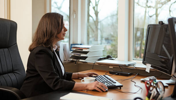 istock Beautiful Brunette Professional Woman Working From Home 941501146