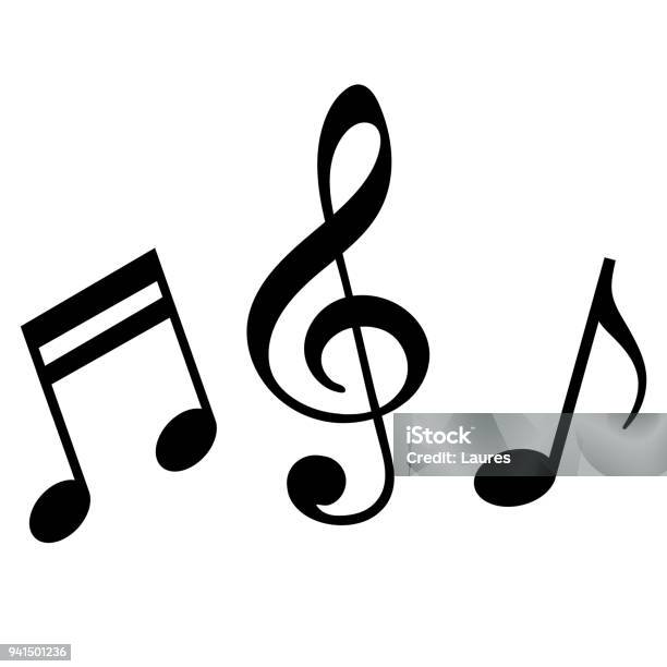 Signs Of A Musical Notation Stock Illustration - Download Image Now - Musical Note, Music, Treble Clef