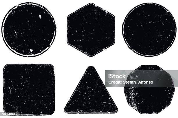Grunge Seals Stock Illustration - Download Image Now - Rubber Stamp, Circle, Textured