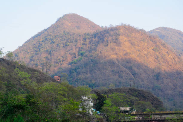 istock mountains and trees with buildings at haridwar shivpuri 941511032