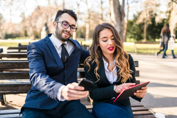 istock Team mates working even when out of office 941511930