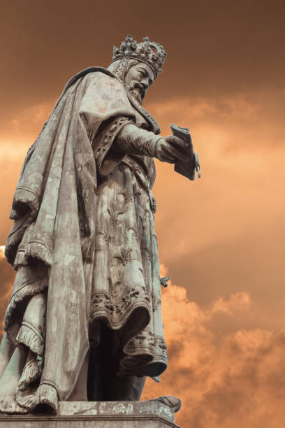 istock statue of king Charles IV, Prague during sunset 941511972