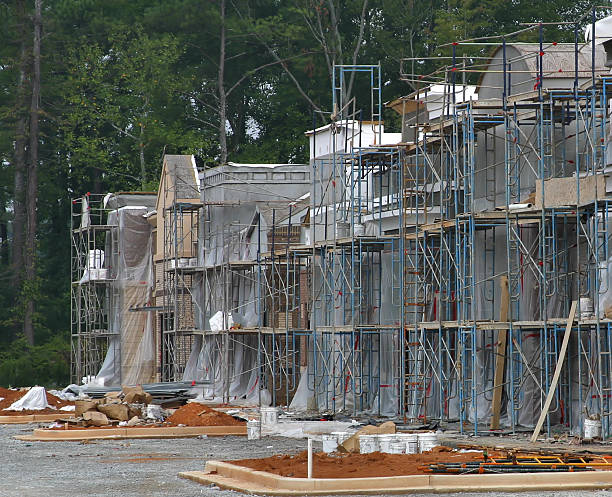 Shopping Center Construction. stock photo