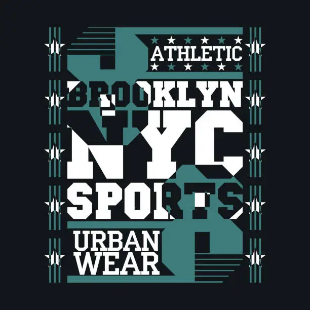 Vector illustration of New York typography, design graphic, t-shirt printing man NYC