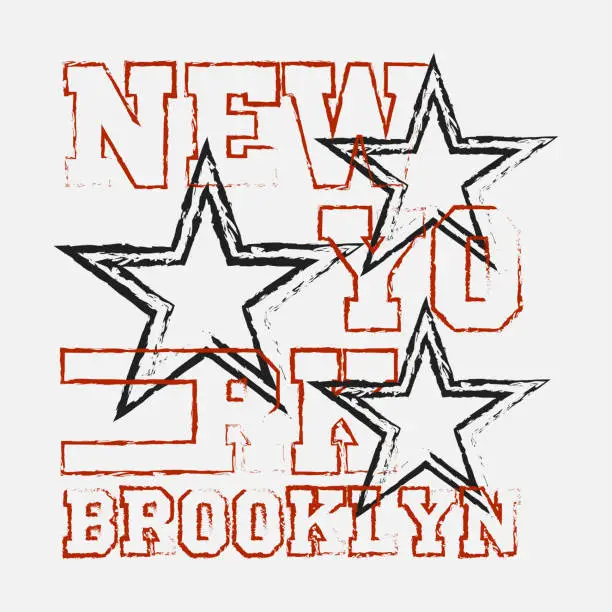 Vector illustration of New York typography, design graphic, t-shirt printing