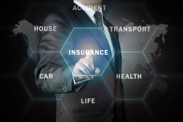 istock Businessman hand touch Insurance on screen, Insurance Concept 941529606