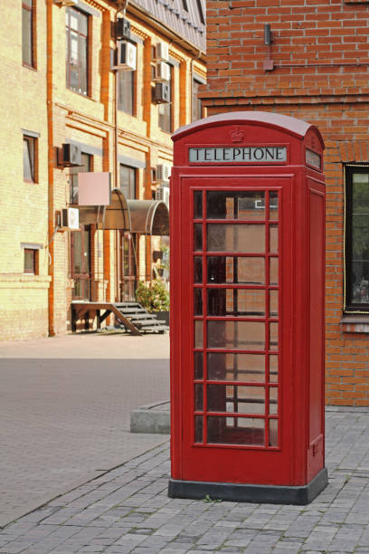istock Red British telephone booth in Moscow 941531710