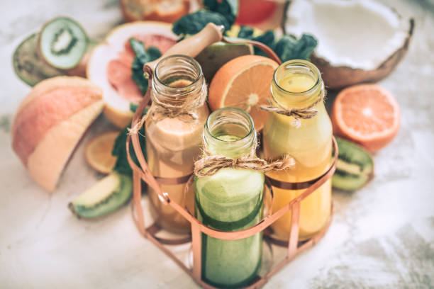 istock Healthy food fresh juice and fruit 941551820