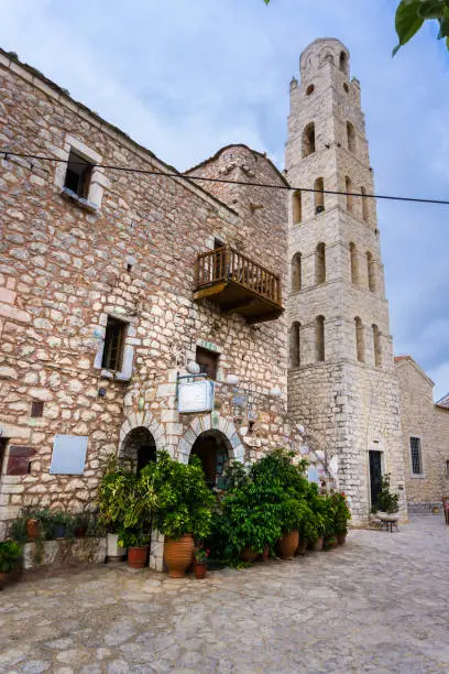 Photo of Areopoli, the traditional village of Mani in Peloponnese Greece.