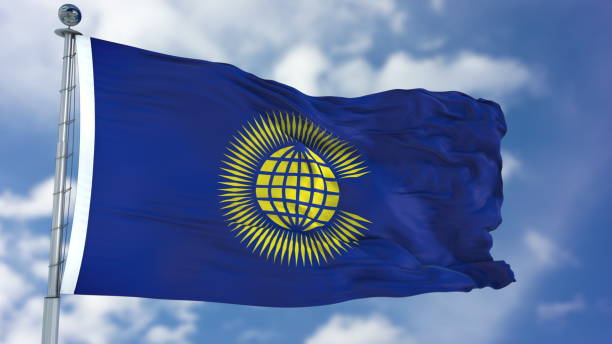 commonwealth of nations waving flag - british empire imagens e fotografias de stock