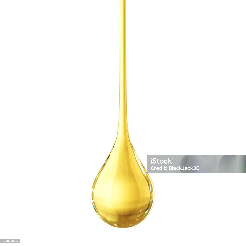 Oil Drop Concept. 3D Render Drop Stock Photo