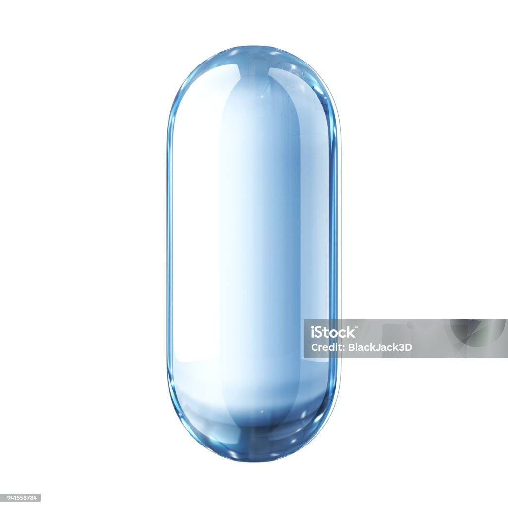 Oil Capsule Concept. 3D Render Capsule - Medicine Stock Photo