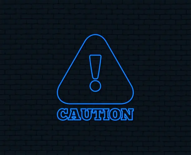 Vector illustration of Attention caution sign icon. Exclamation mark.