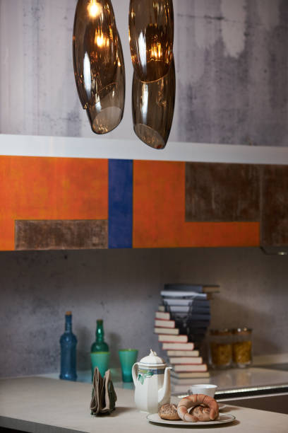 istock Morning breakfast on a ceramic tray in the modern kitchen interi 941560130