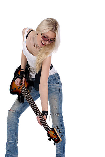 istock Cute girl playing guitar 94156441