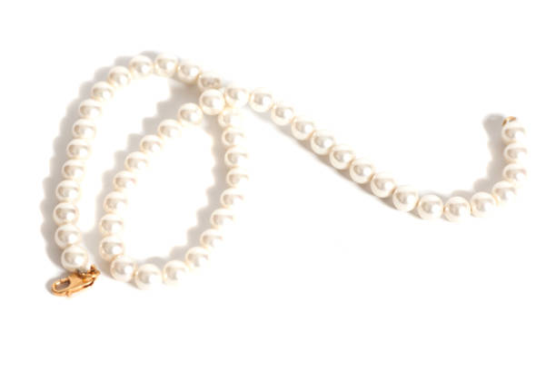 istock Pearl necklace on white background 941566698