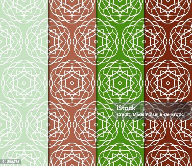 Set Of Seamless Geometric Patterns Color Backgrounds Collection Endless ...