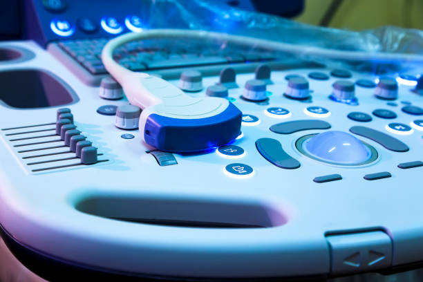 Detail of computer ultrasound with x-ray in modern medicine stock photo
