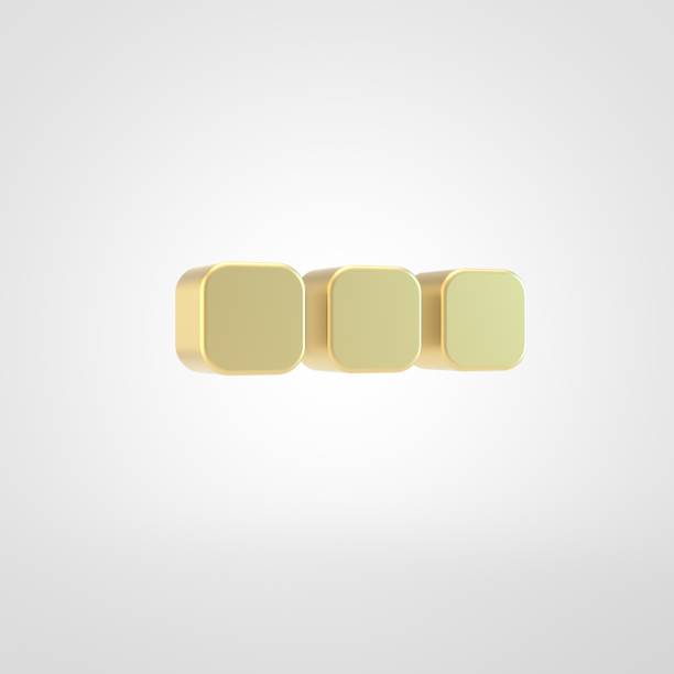 istock Golden three dots icon isolated on white background. 941585122